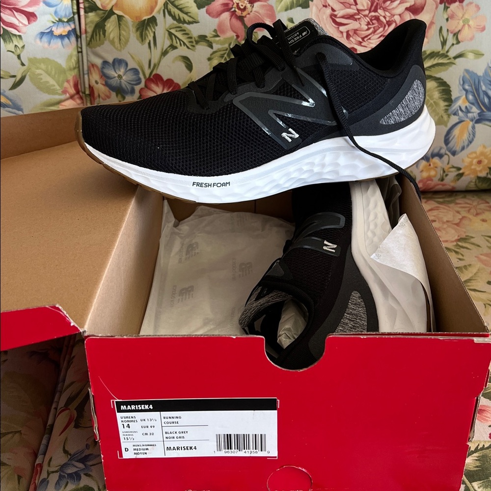 New Balance Black and White Athletic Shoes